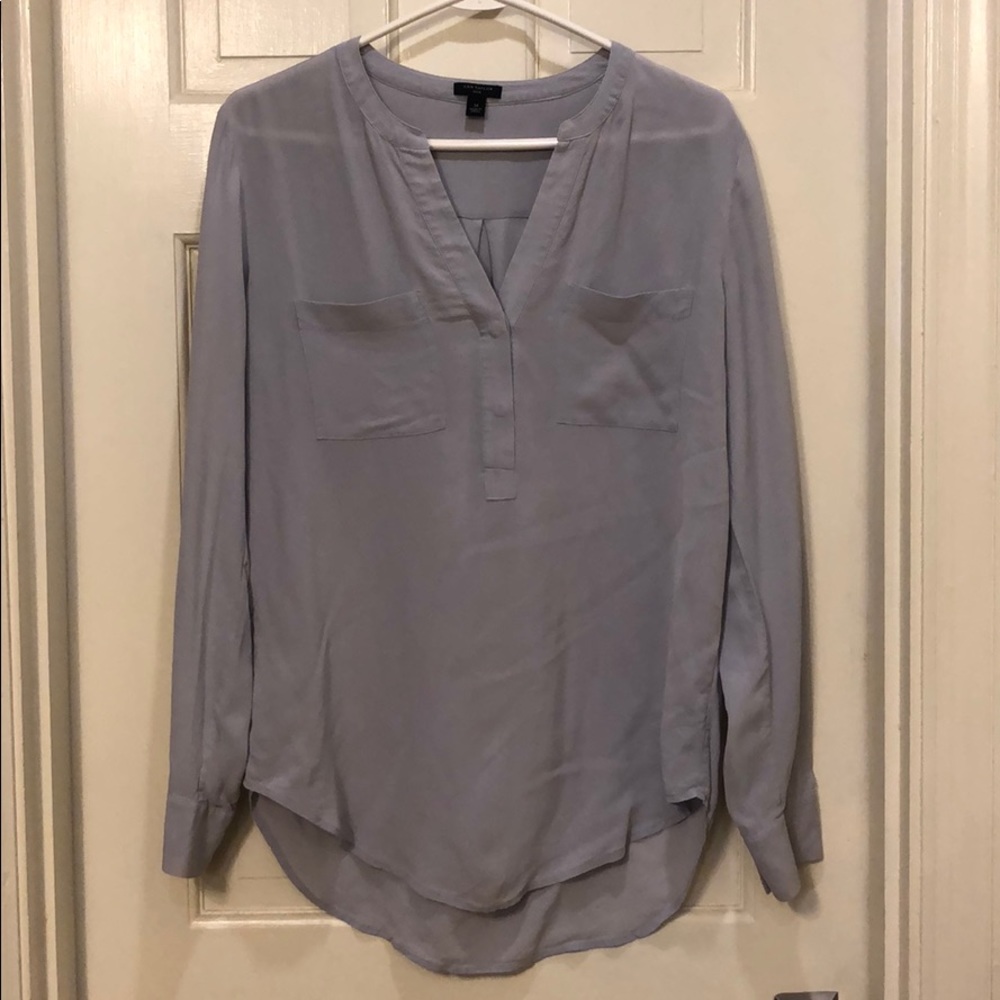 Ann Taylor Silk Lilac Top